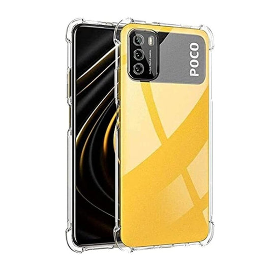 AntiShock Clear Back Cover Soft Silicone TPU Bumper case for Xiaomi Poco M3