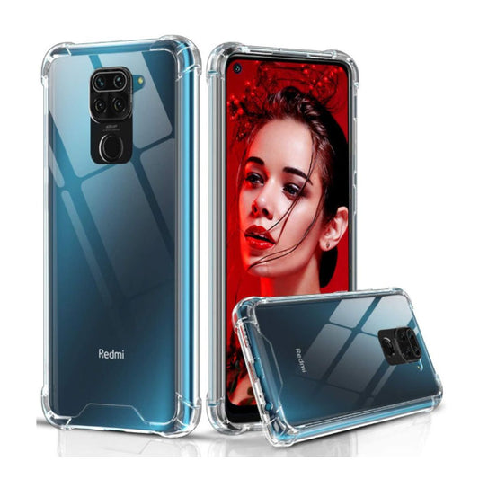 AntiShock Clear Back Cover Soft Silicone TPU Bumper case for Redmi Note 9