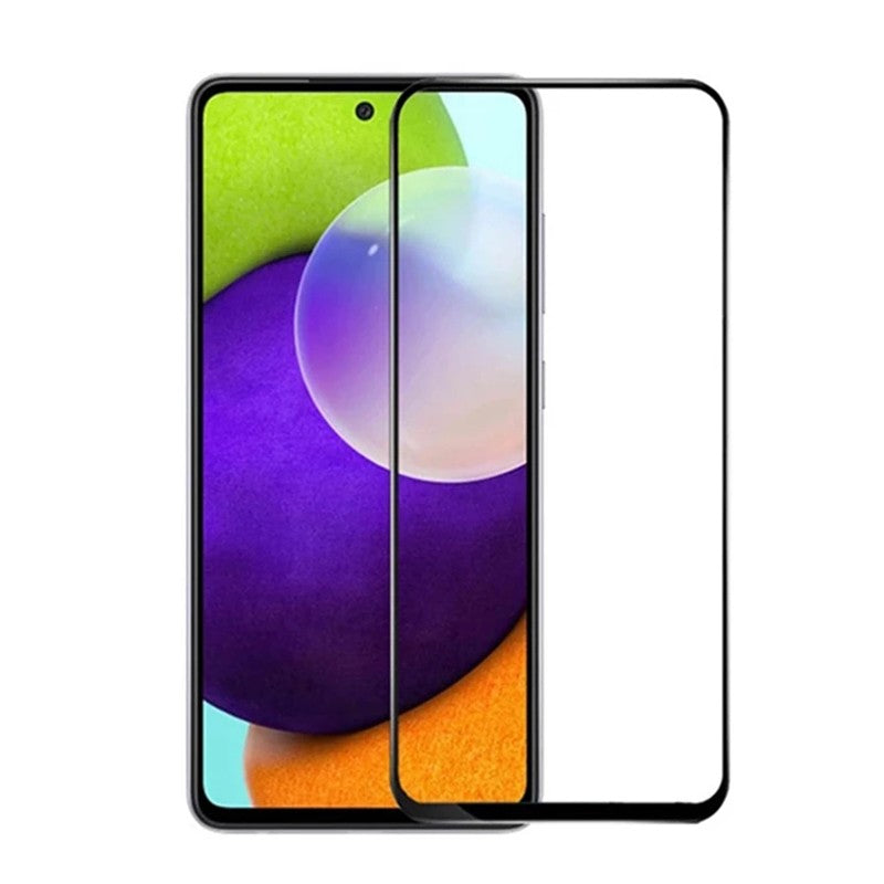 Combo Pack of Tempered Glass Screen Protector, Carbon Fiber Back Sticker, Camera lens Clear Glass Bundle for Samsung A52 5G
