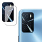 Combo Pack of Tempered Glass Screen Protector, Carbon Fiber Back Sticker, Camera lens Clear Glass Bundel for OPPO A16