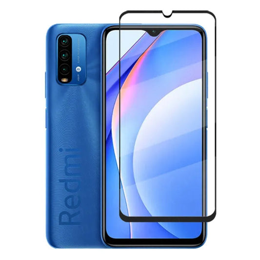 Combo Pack of Tempered Glass Screen Protector, Carbon Fiber Back Sticker, Camera lens Clear Glass Bundel for Redmi 9T