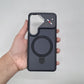 Samsung S26 Luxury Magnetic Clear Case with Camera Lens Protection – Premium Shockproof Back Cover