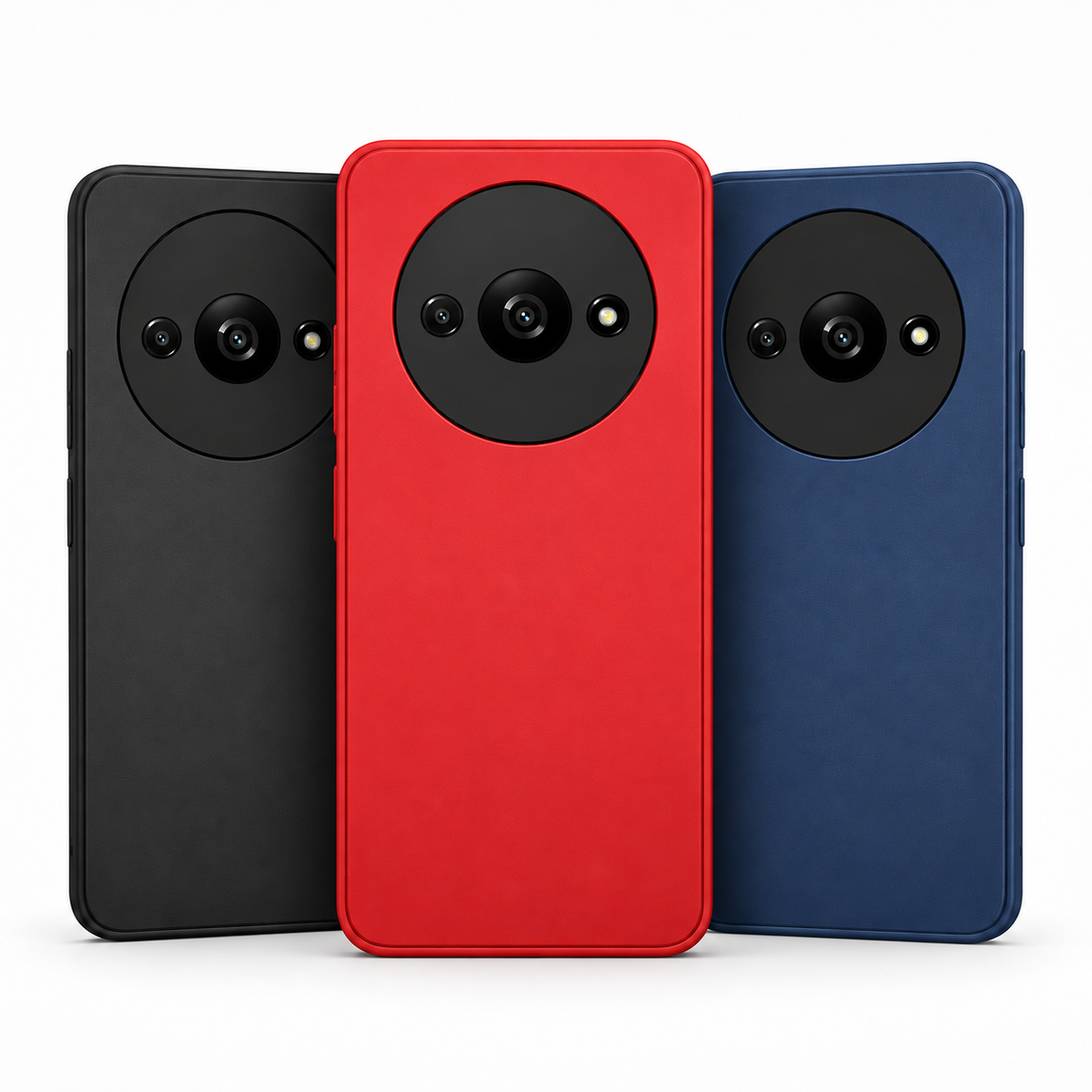 Redmi A3 Matte Soft Silicone TPU Case – Slim Shockproof Protective Back Cover with Camera Protection