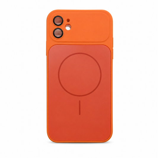 iPhone 12 Orange Back Case - Slim Fit Protective Silicone Phone Cover