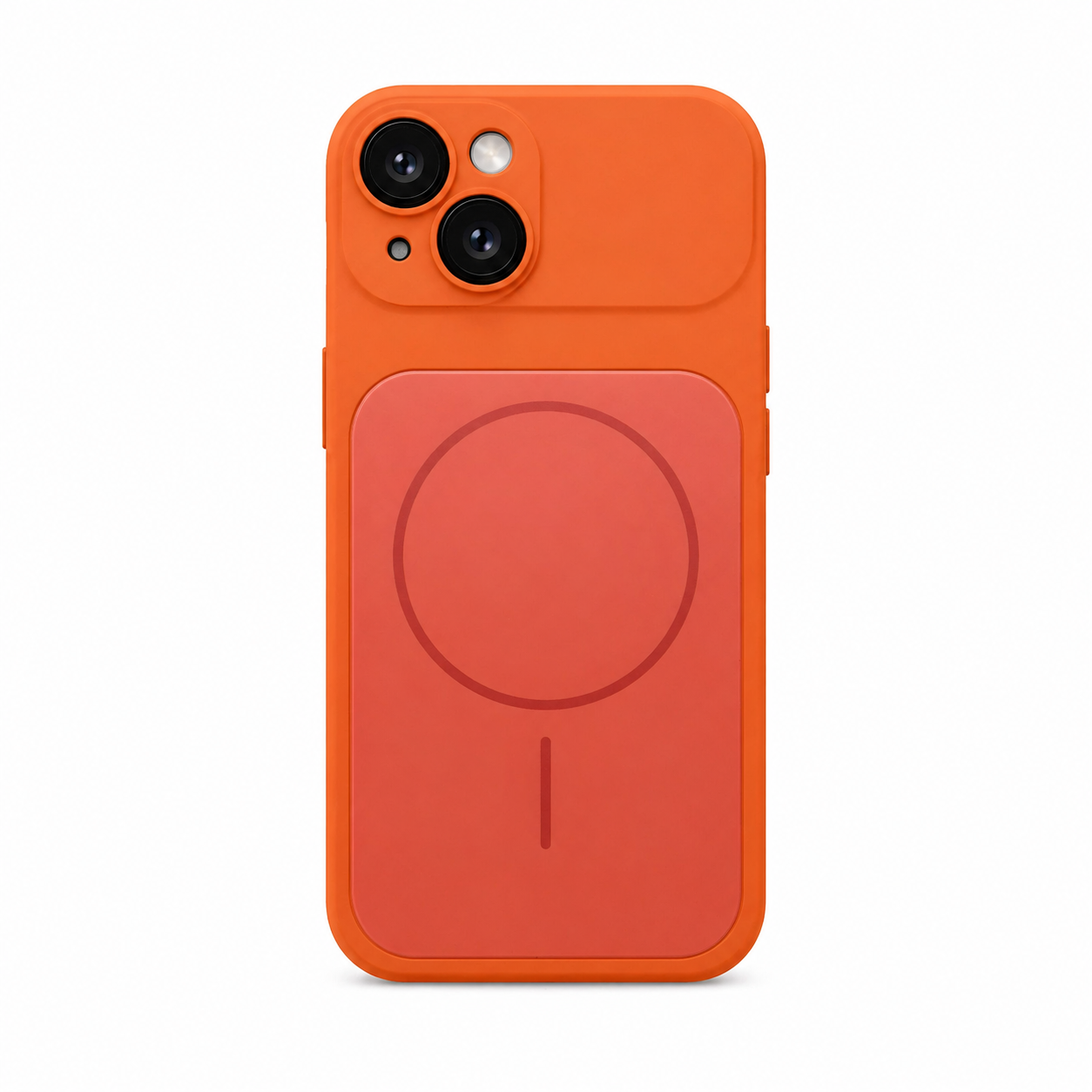 iPhone 14 Orange Back Case - Slim Fit Protective Silicone Phone Cover