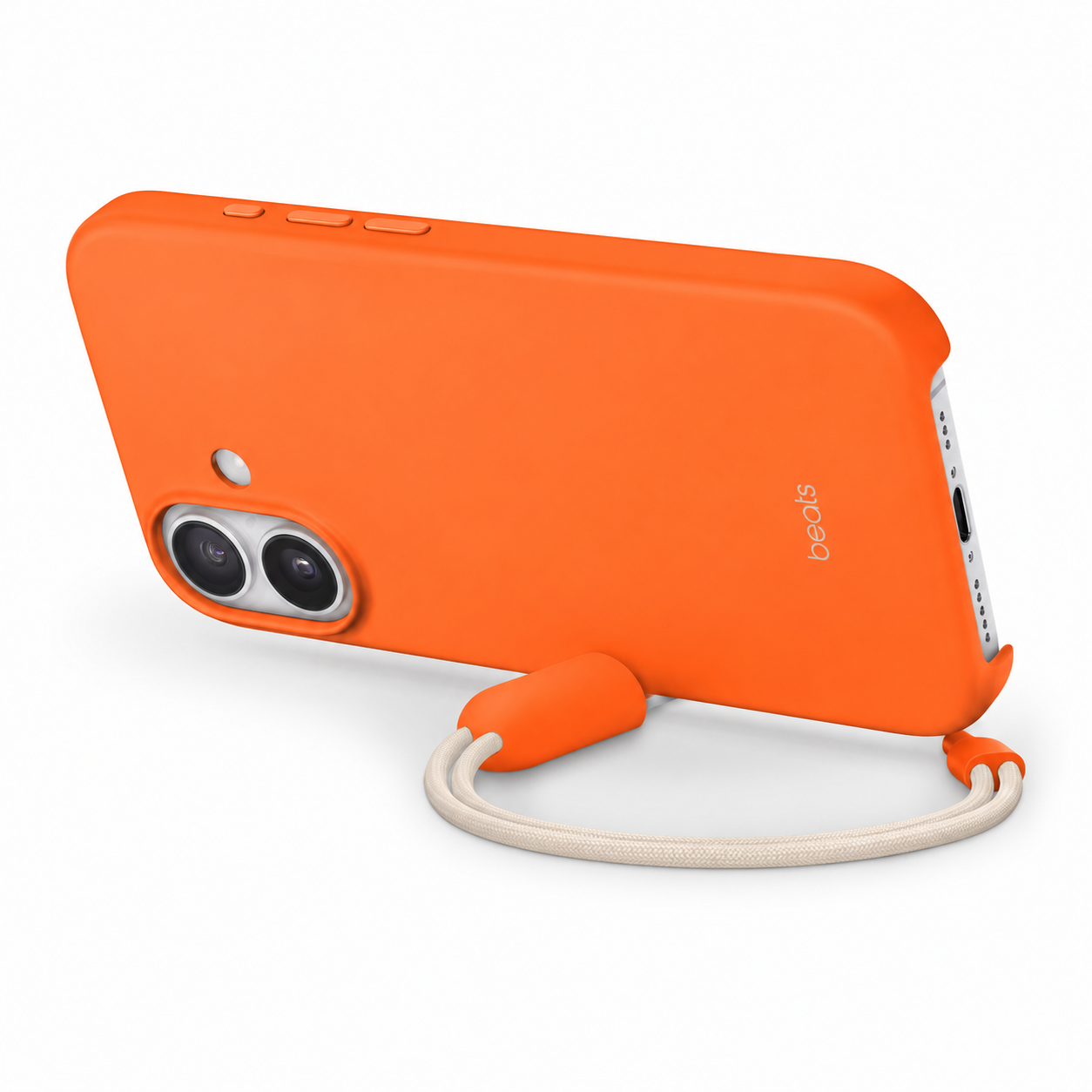 iPhone 17 Premium Soft Silicone TPU Kickstand Strap Shockproof Protective Back Cover Case – Anti-Scratch Slim Lightweight Anti-Slip Cover with Adjustable Hands-Free Stand, Raised Camera & Screen Protection