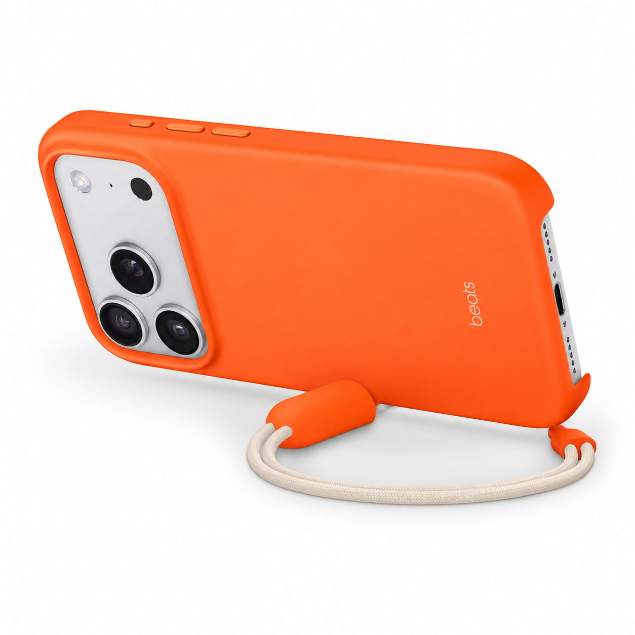 iPhone 17 Pro Premium Soft Silicone TPU Kickstand Strap Shockproof Protective Back Cover Case – Anti-Scratch Slim Lightweight Anti-Slip Cover with Adjustable Hands-Free Stand, Raised Camera & Screen Protection