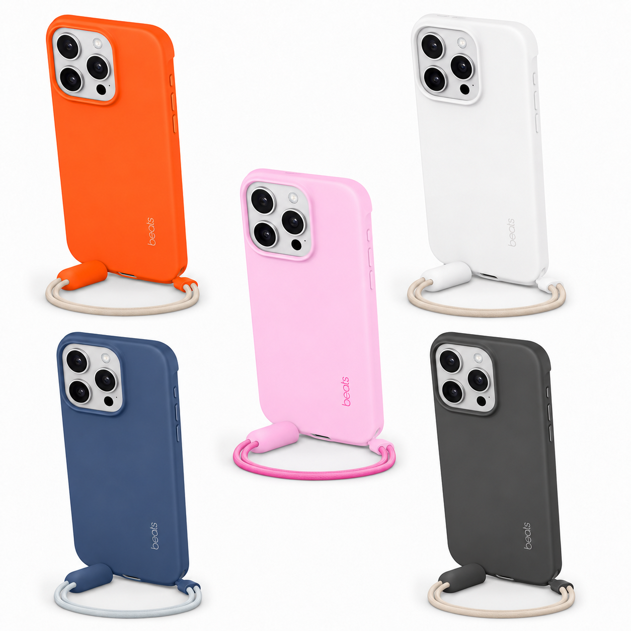 iPhone 17 Pro Premium Soft Silicone TPU Kickstand Strap Shockproof Protective Back Cover Case – Anti-Scratch Slim Lightweight Anti-Slip Cover with Adjustable Hands-Free Stand, Raised Camera & Screen Protection