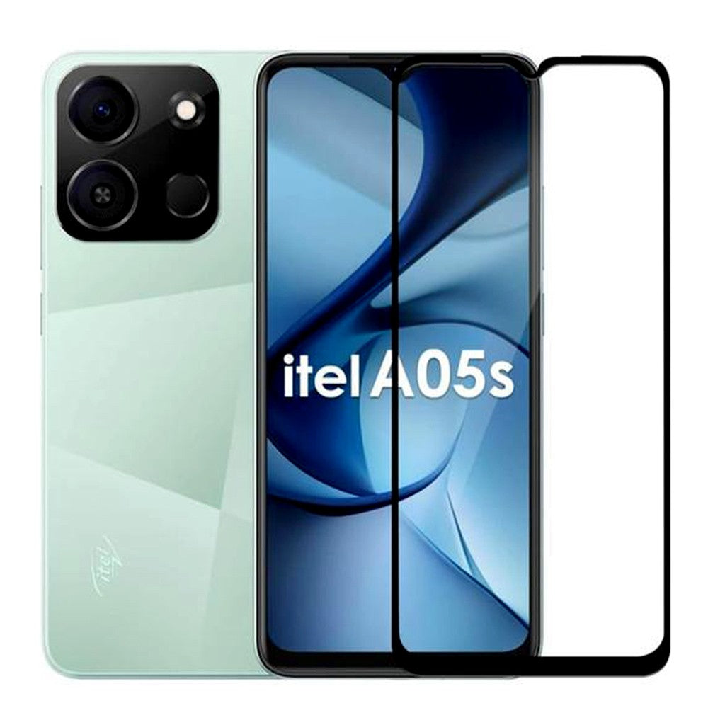 itel A05s Screen Protector Full HD Tempered Glass with installation Kit