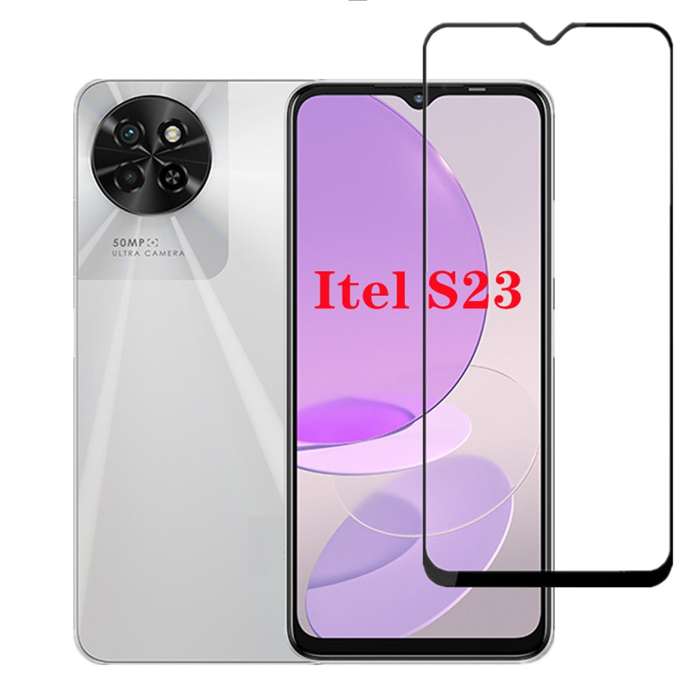 itel S23 Screen Protector Full HD Tempered Glass with installation Kit