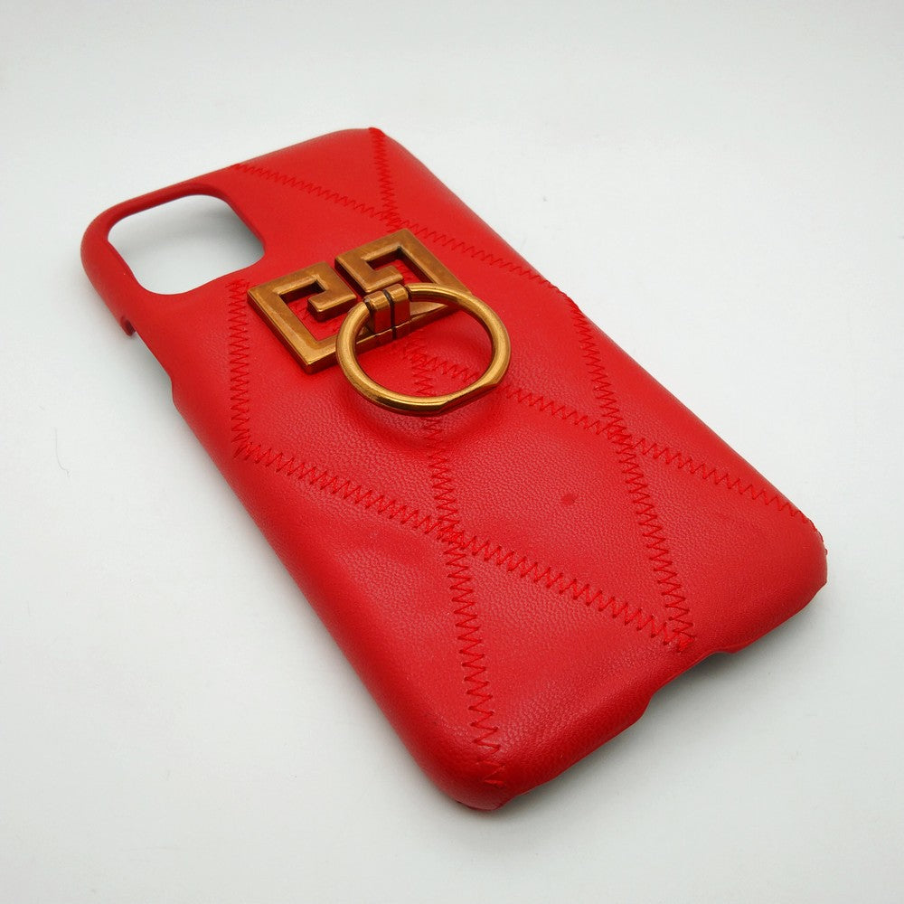 Luxury shock proof Ring Holder Back cover Case for iPhone 11 Red