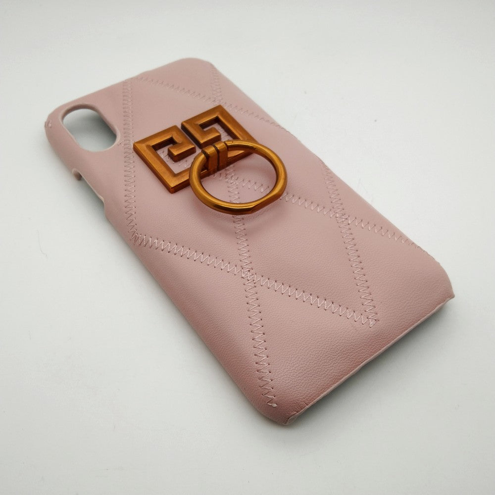 Luxury shock proof Ring Holder Back cover Case for iPhone X/Xs Pink