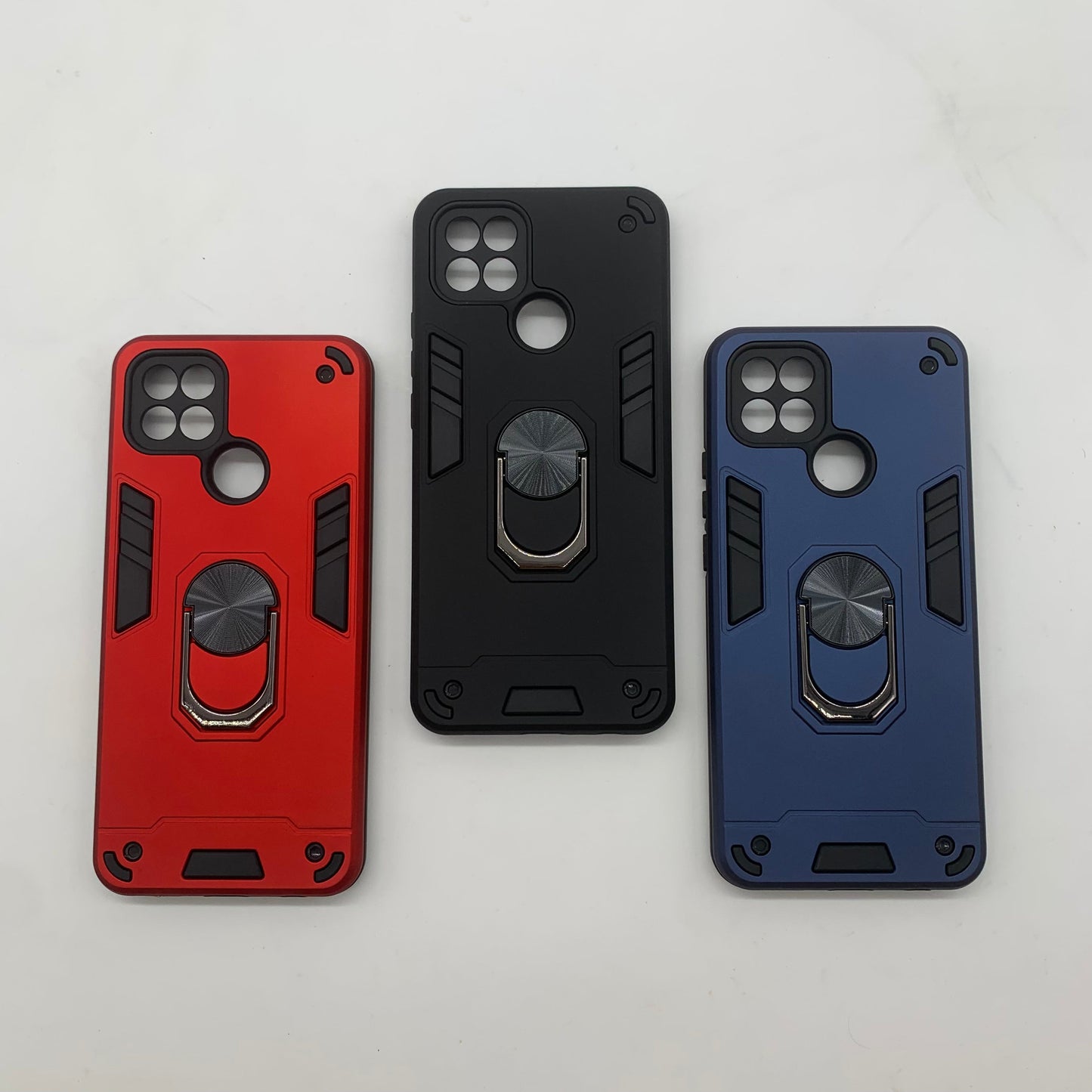 OPPO A15 Hard PC Case with ring holder Shockproof Slim back Cover