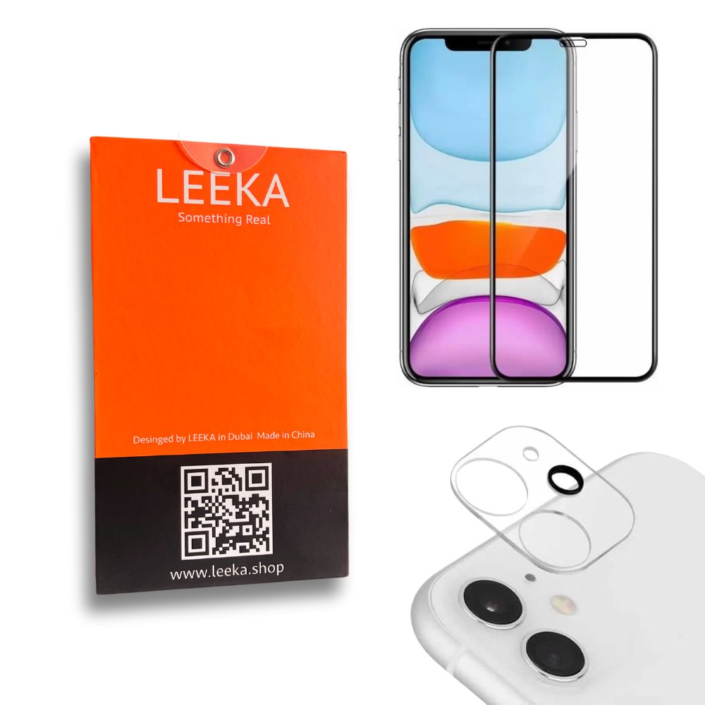 LEEKA Apple iPhone 11 Supreme Quality HD Tempered Glass & Camera Lens Glass Screen Protector