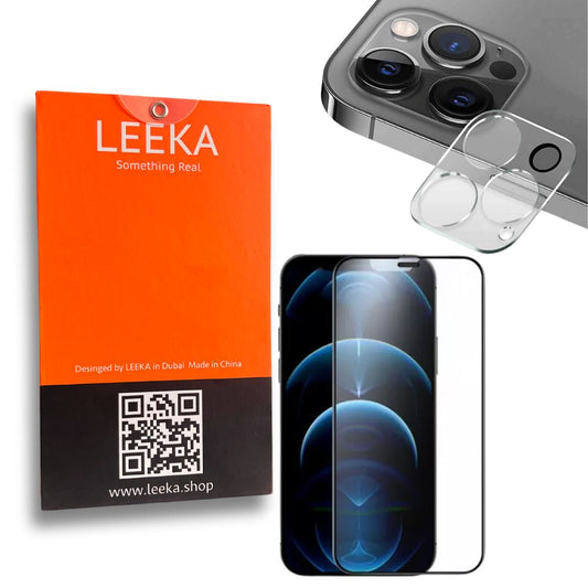 LEEKA Apple iPhone 12 Pro Max Supreme Quality HD Tempered Glass & Camera Lens Glass Screen Protector