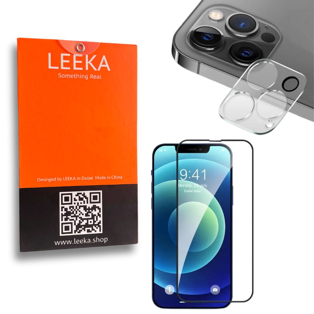 LEEKA Apple iPhone 13 Pro Supreme Quality HD Tempered Glass & Camera Lens Glass Screen Protector