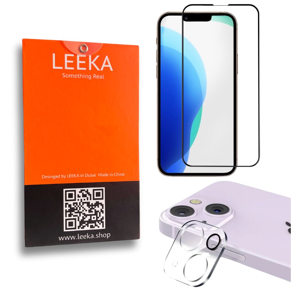 LEEKA Apple iPhone 13 Supreme Quality HD Tempered Glass & Camera Lens Glass Screen Protector