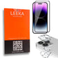 LEEKA Apple iPhone 14 Pro Max Supreme Quality HD Tempered Glass & Camera Lens Glass Screen Protector