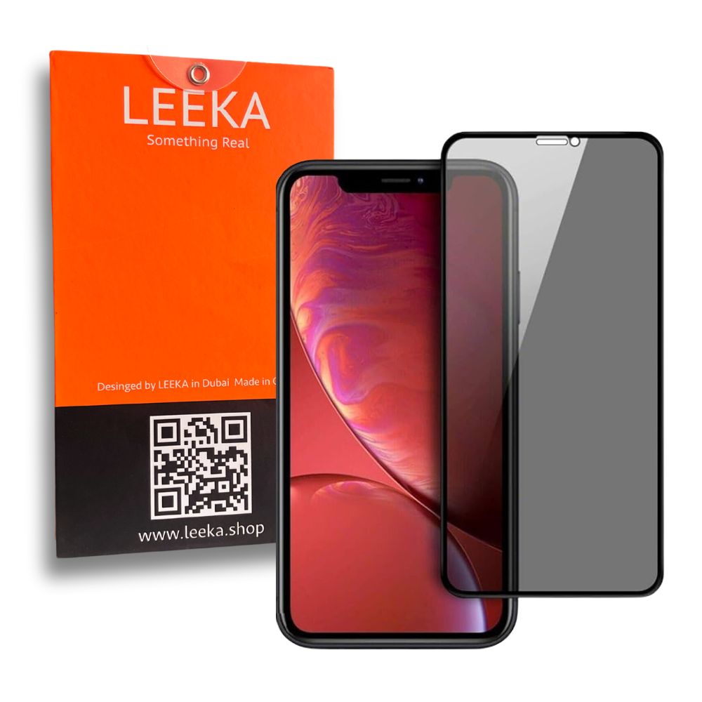 LEEKA Apple iPhone XR Supreme Quality Anti-Spy Privacy Glass Screen Protector