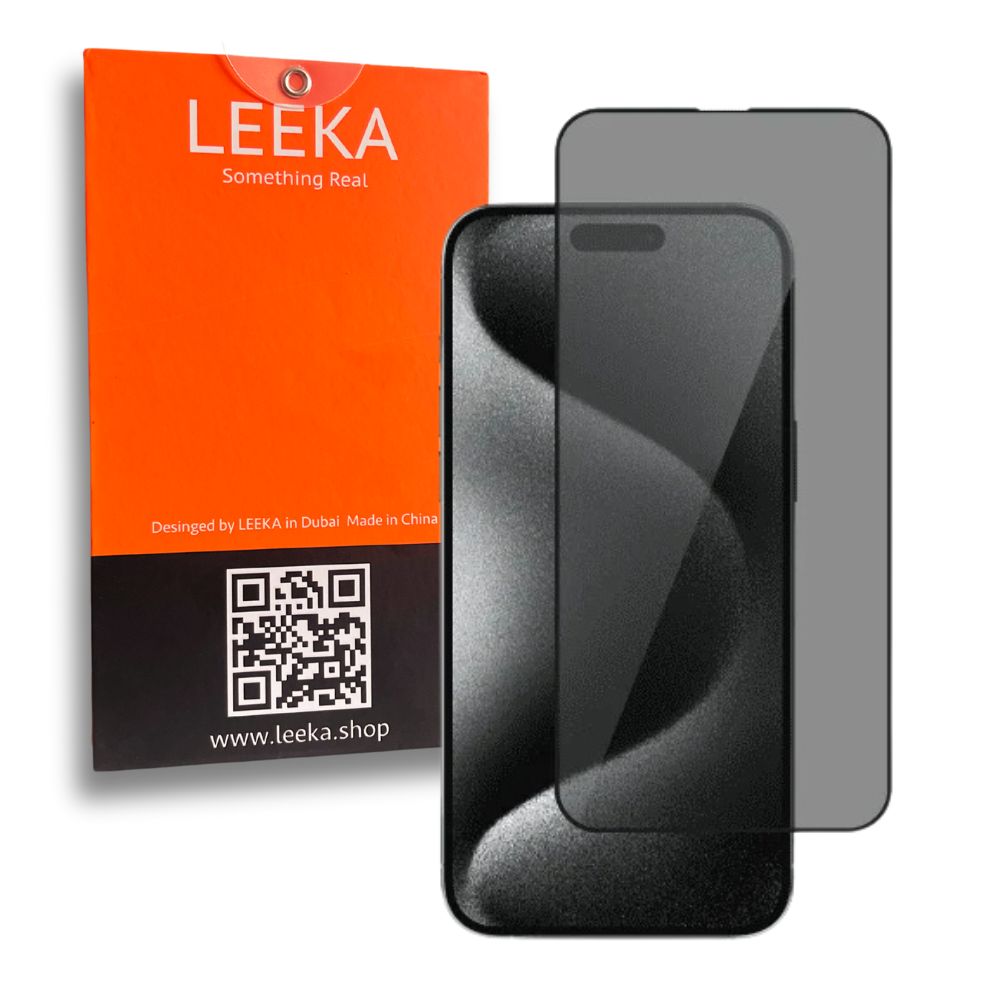 LEEKA Apple iPhone 15 Pro Max Supreme Quality Anti-Spy Privacy Glass Screen Protector