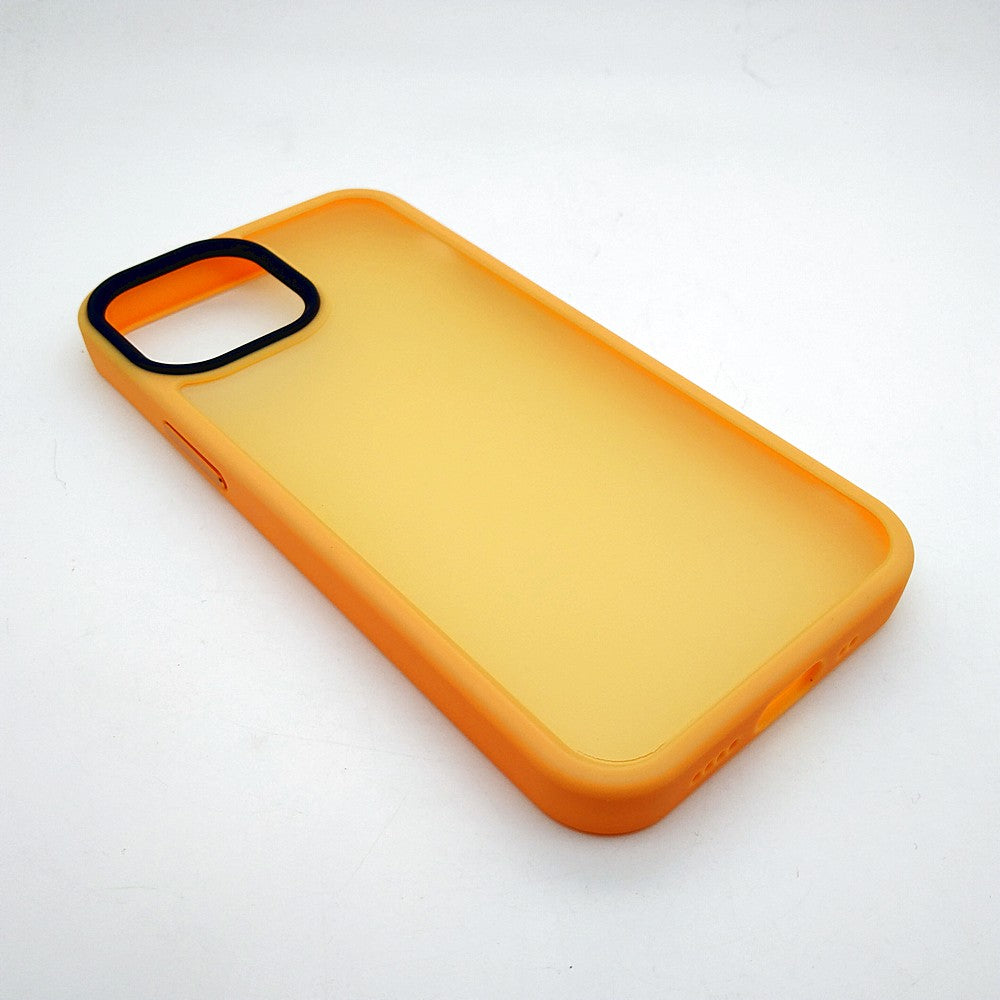 iPhone 13 Mini Luxury Matte Slim Shockproof iPhone Case Yellow