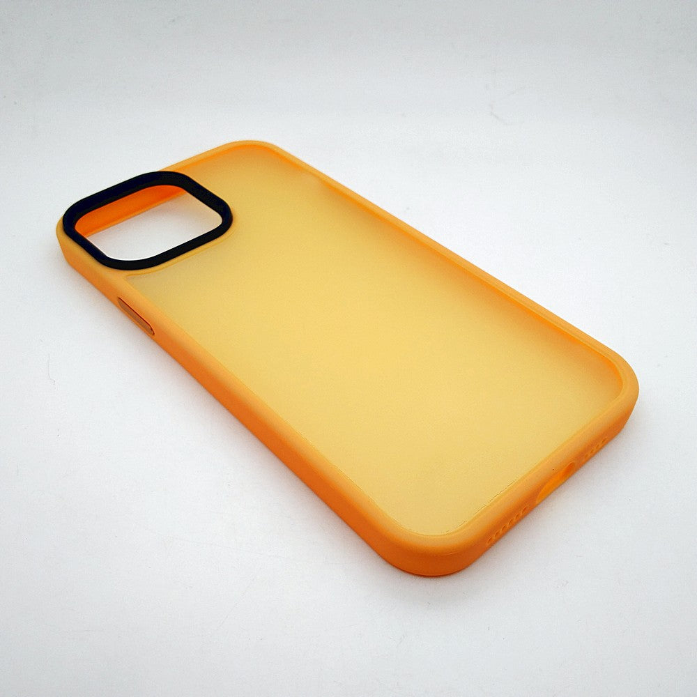 iPhone 13 Pro Max Luxury Matte Slim Shockproof iPhone Case Yellow