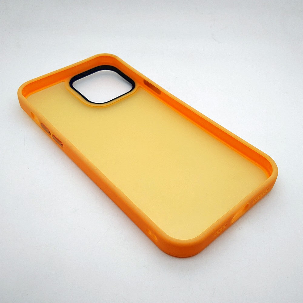 iPhone 13 Pro Max Luxury Matte Slim Shockproof iPhone Case Yellow