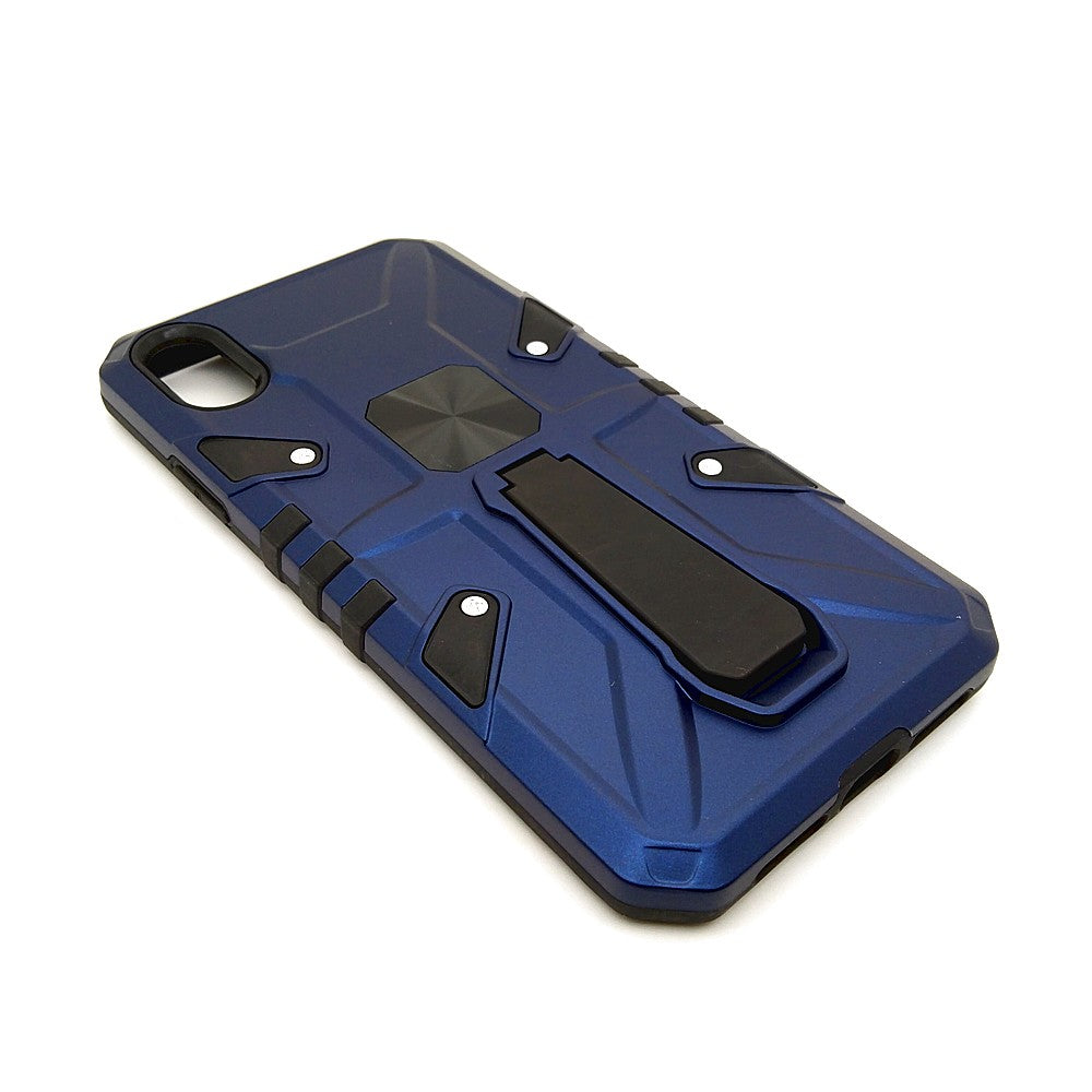 iPhone XR Shockproof Armour Magnet Car holder Military Grade Case Blue