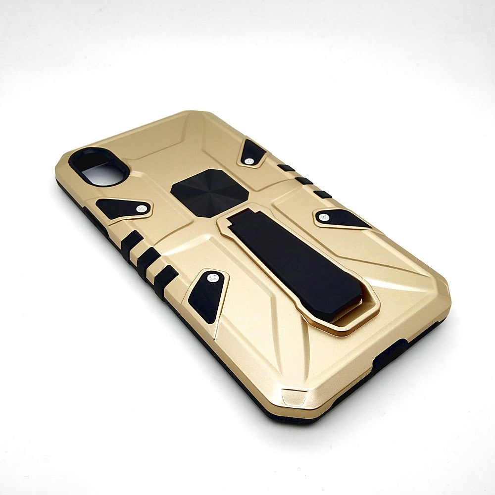 iPhone XR Shockproof Armour Magnet Car holder Military Grade Case Gold