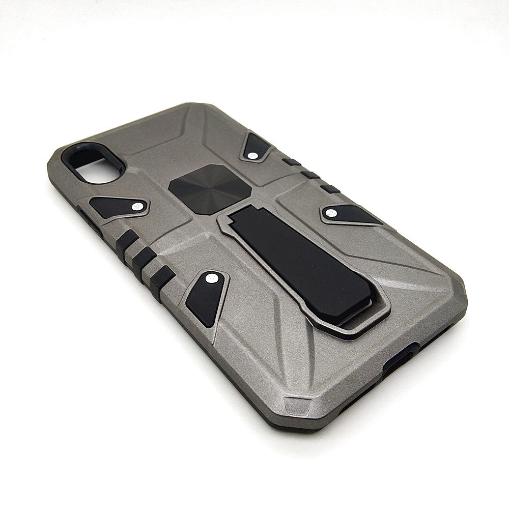 iPhone XR Shockproof Armour Magnet Car holder Military Grade Case Grey