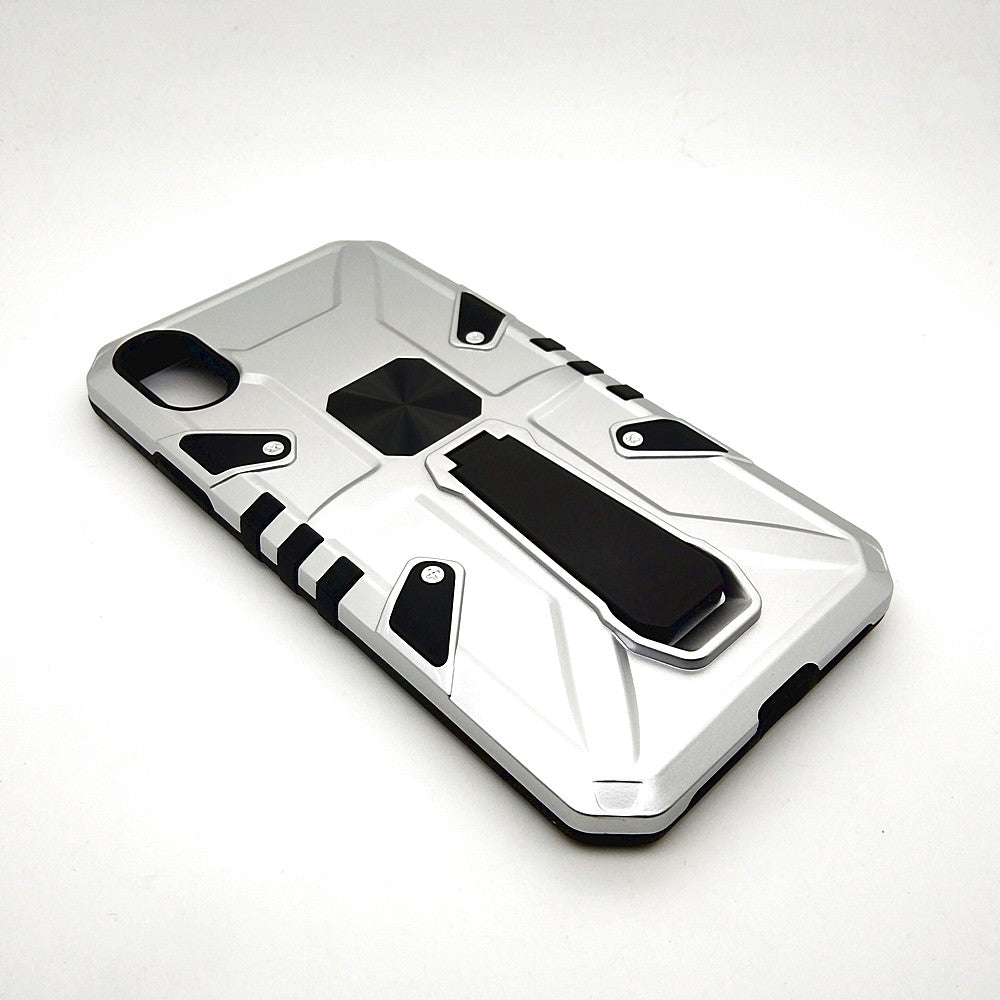 iPhone XR Shockproof Armour Magnet Car holder Military Grade Case White