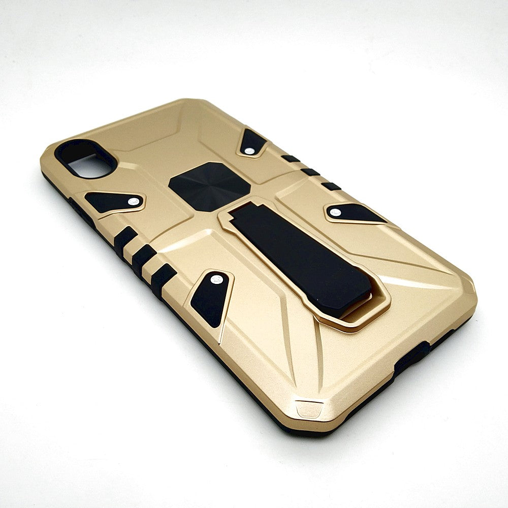 iPhone Xs Max Shockproof Armour Magnet Car holder Military Grade Case Gold