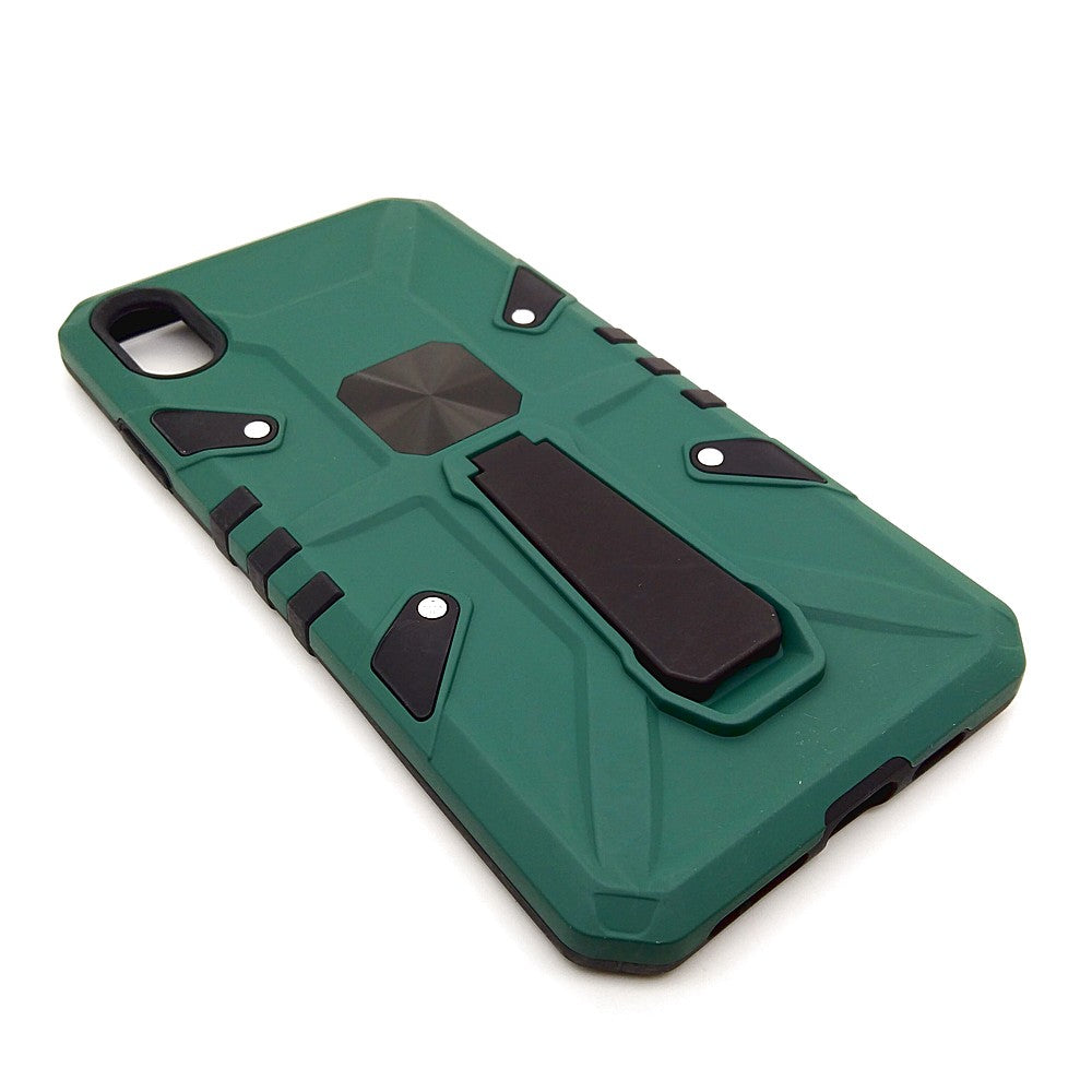 iPhone Xs Max Shockproof Armour Magnet Car holder Military Grade Case Green