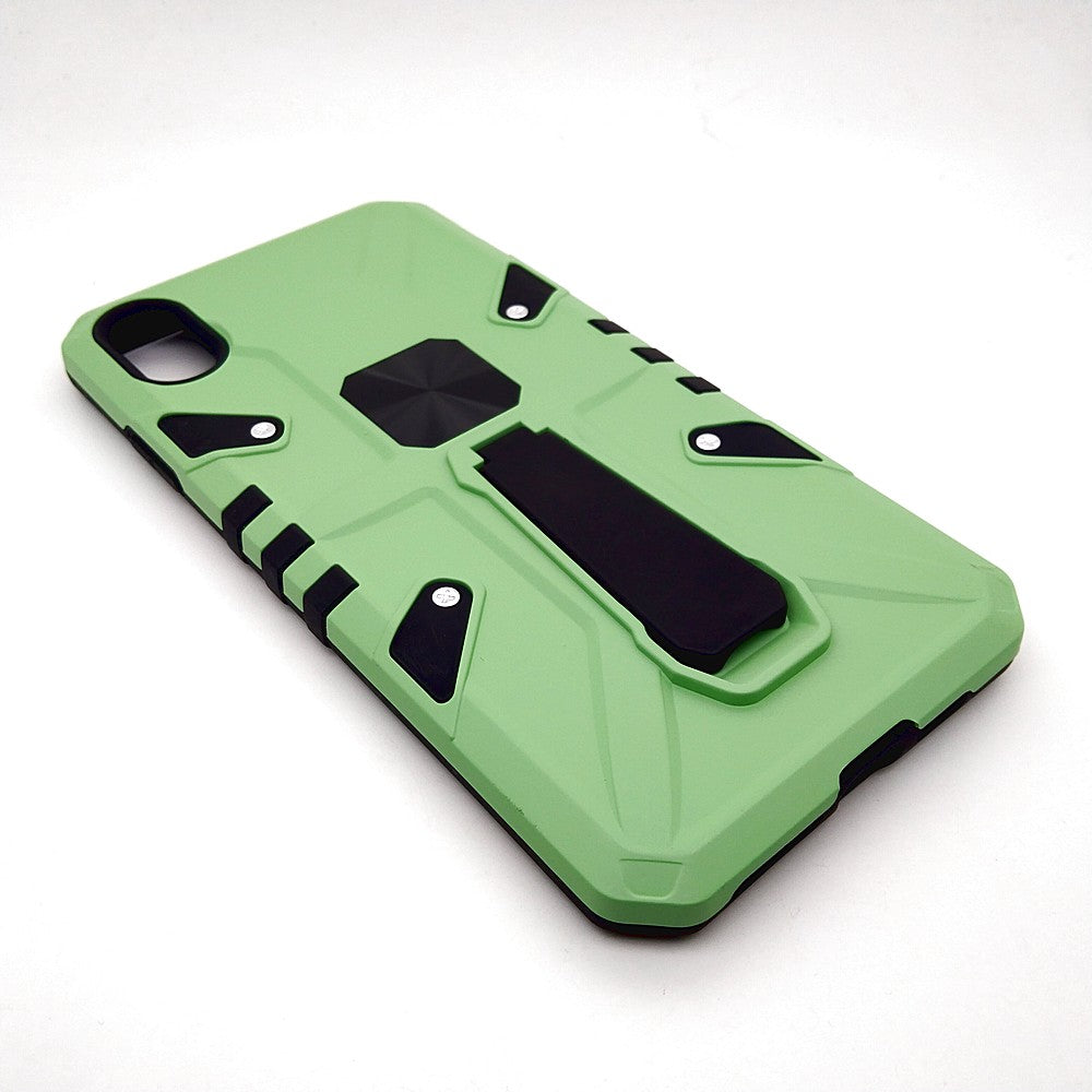 iPhone Xs Max Shockproof Armour Magnet Car holder Military Grade Case Light Green