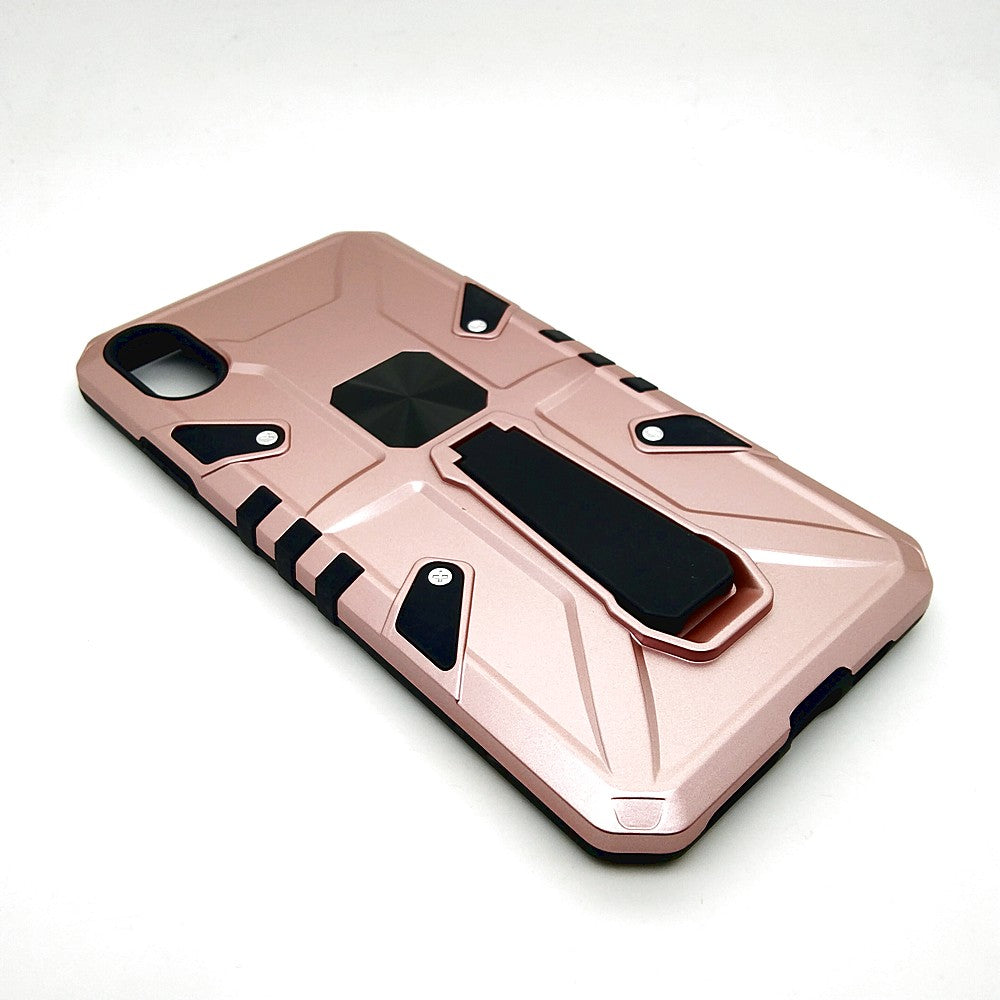 iPhone Xs Max Shockproof Armour Magnet Car holder Military Grade Case Rose