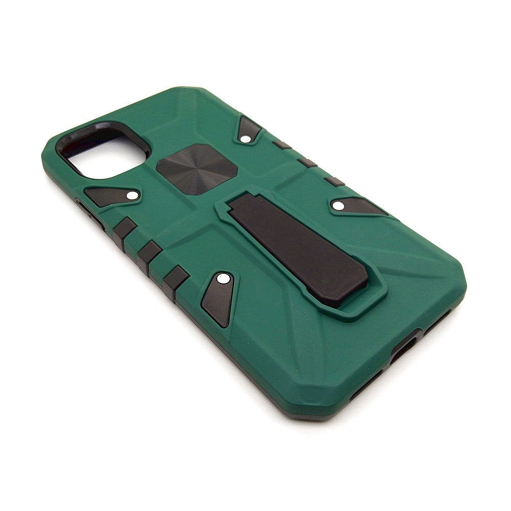 iPhone 11 Shockproof Armour Magnet Car holder Military Grade Case Green