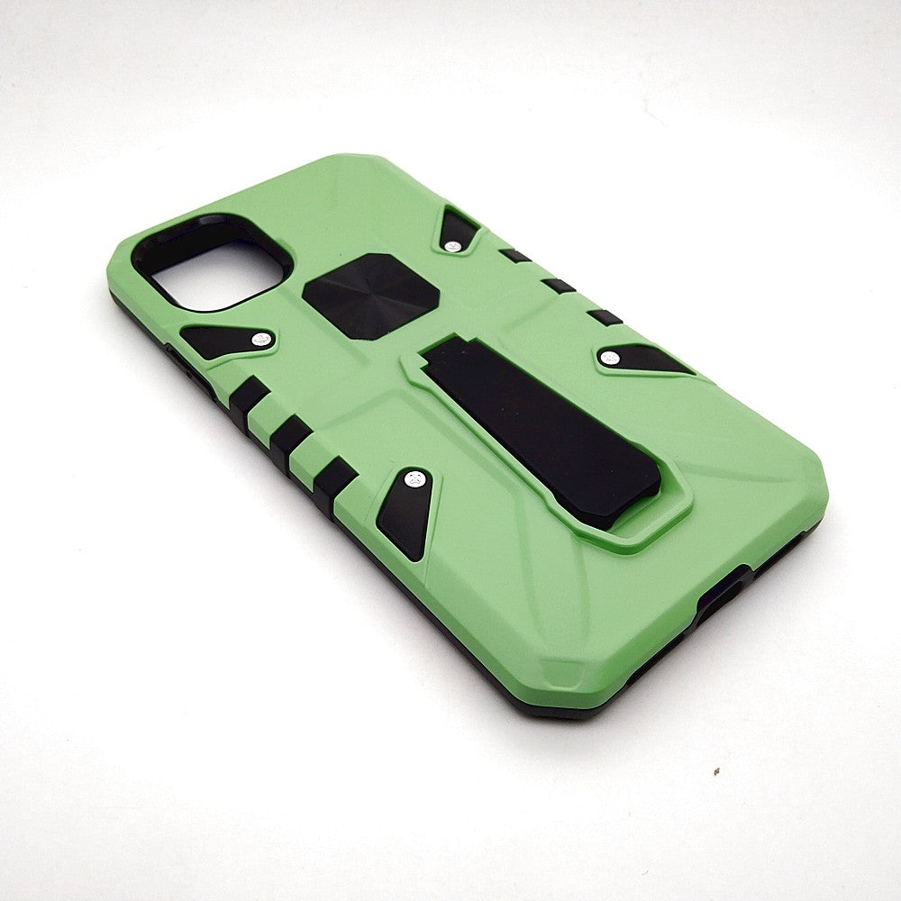 iPhone 11 Shockproof Armour Magnet Car holder Military Grade Case Light Green