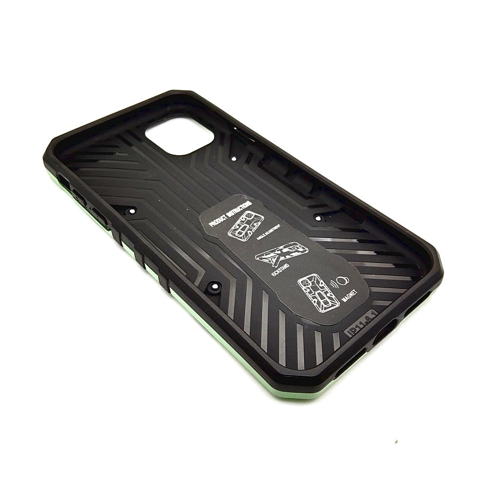 iPhone 11 Shockproof Armour Magnet Car holder Military Grade Case Light Green