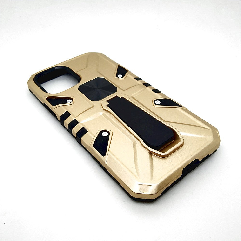 iPhone 11 Pro Shockproof Armour Magnet Car holder Military Grade Case Gold