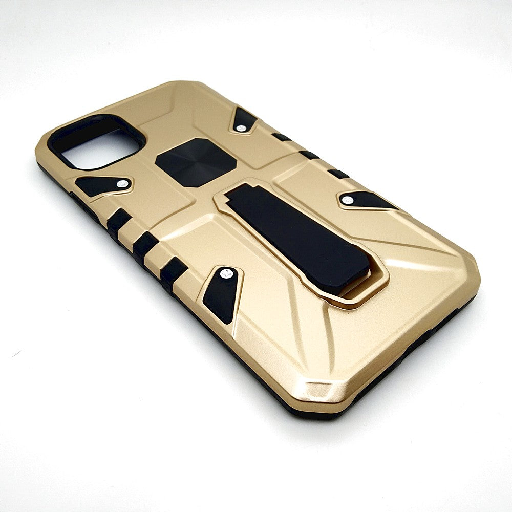 iPhone 11 Pro Max Shockproof Armour Magnet Car holder Military Grade Case Gold