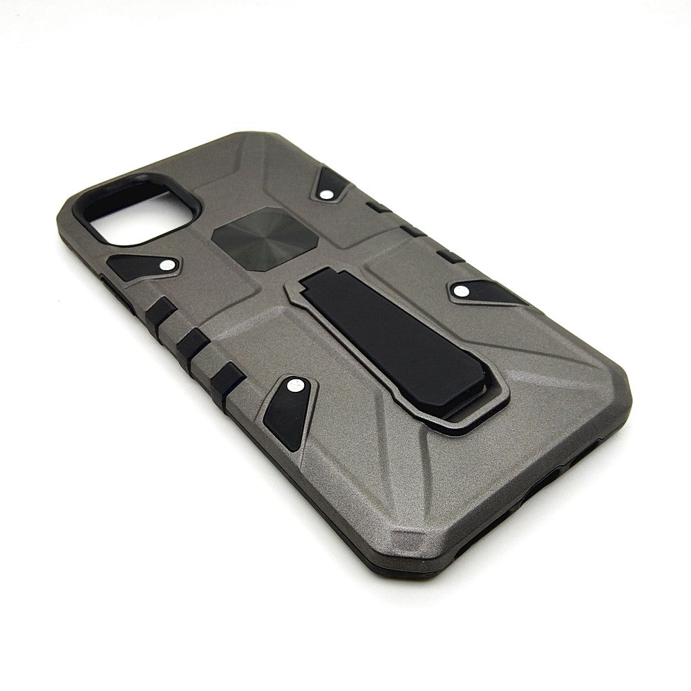 iPhone 11 Pro Max Shockproof Armour Magnet Car holder Military Grade Case Grey