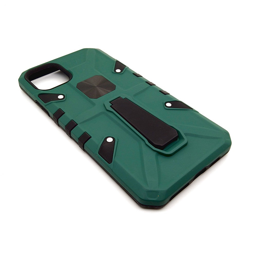 iPhone 11 Pro Max Shockproof Armour Magnet Car holder Military Grade Case Green