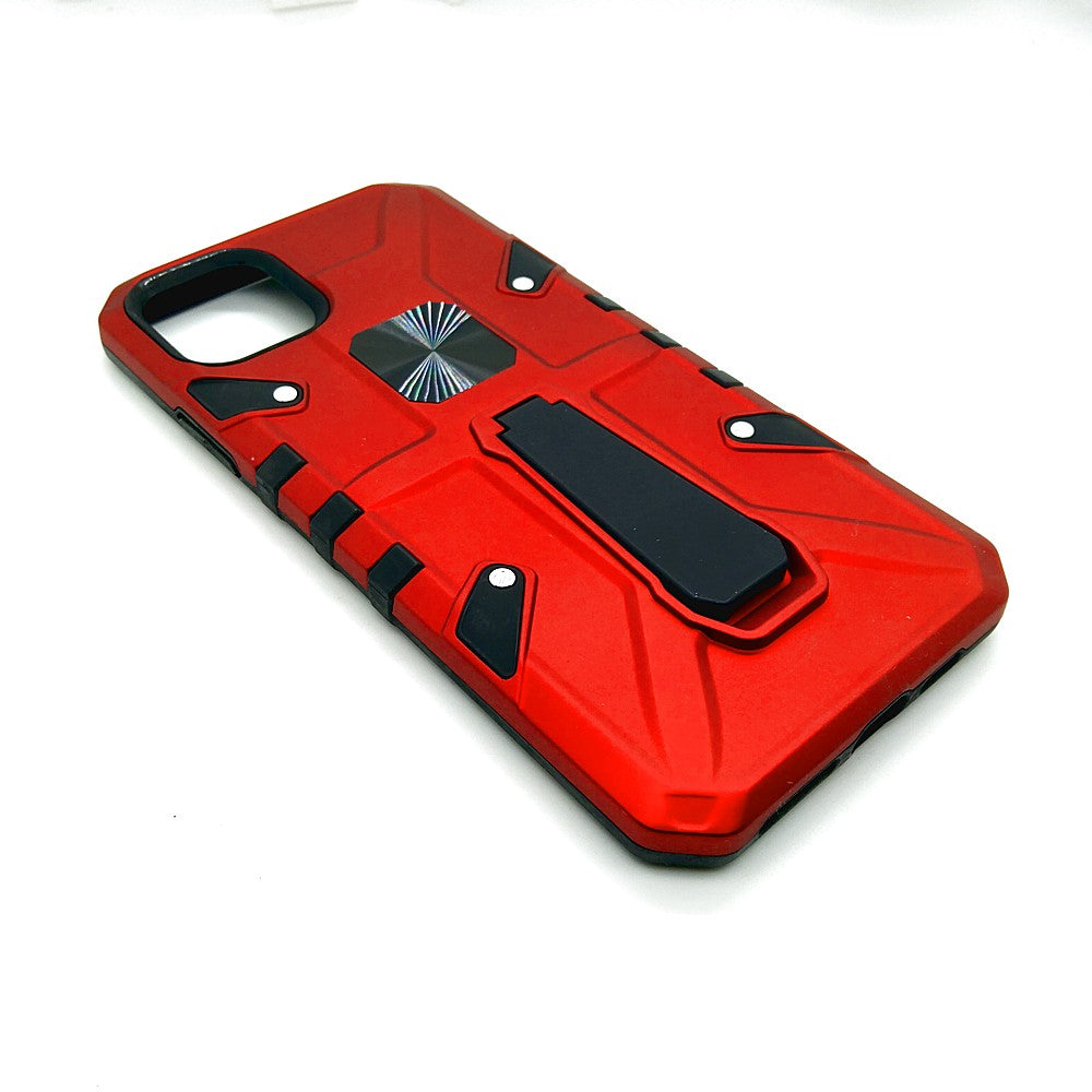 iPhone 11 Pro Max Shockproof Armour Magnet Car holder Military Grade Case Red