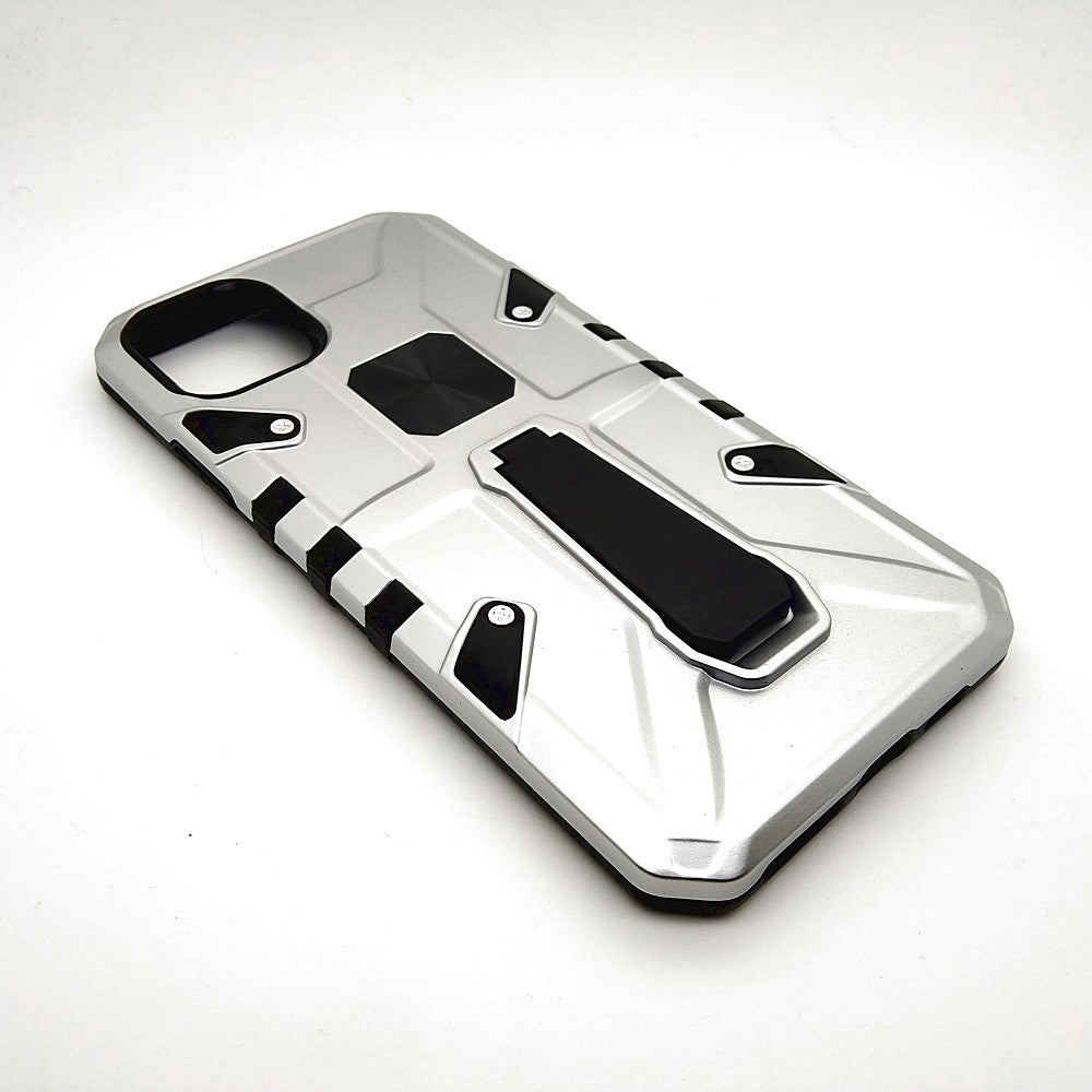 iPhone 11 Pro Max Shockproof Armour Magnet Car holder Military Grade Case White