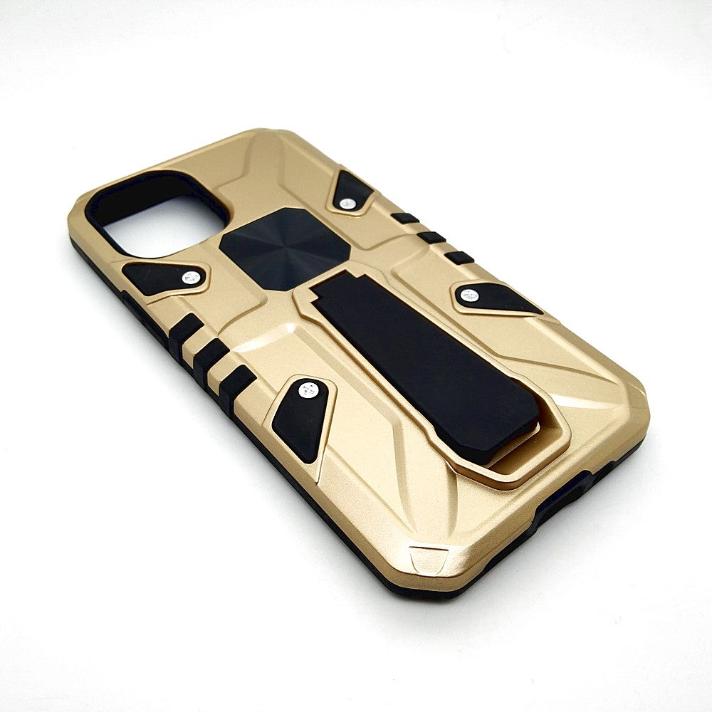 iPhone 12 Mini Shockproof Armour Magnet Car holder Military Grade Case Gold