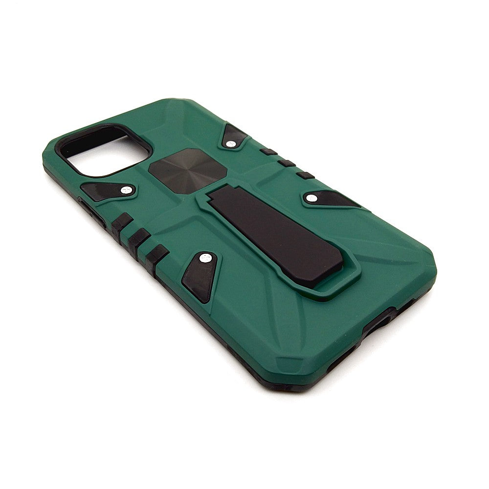 iPhone 12 Pro Shockproof Armour Magnet Car holder Military Grade Case Green