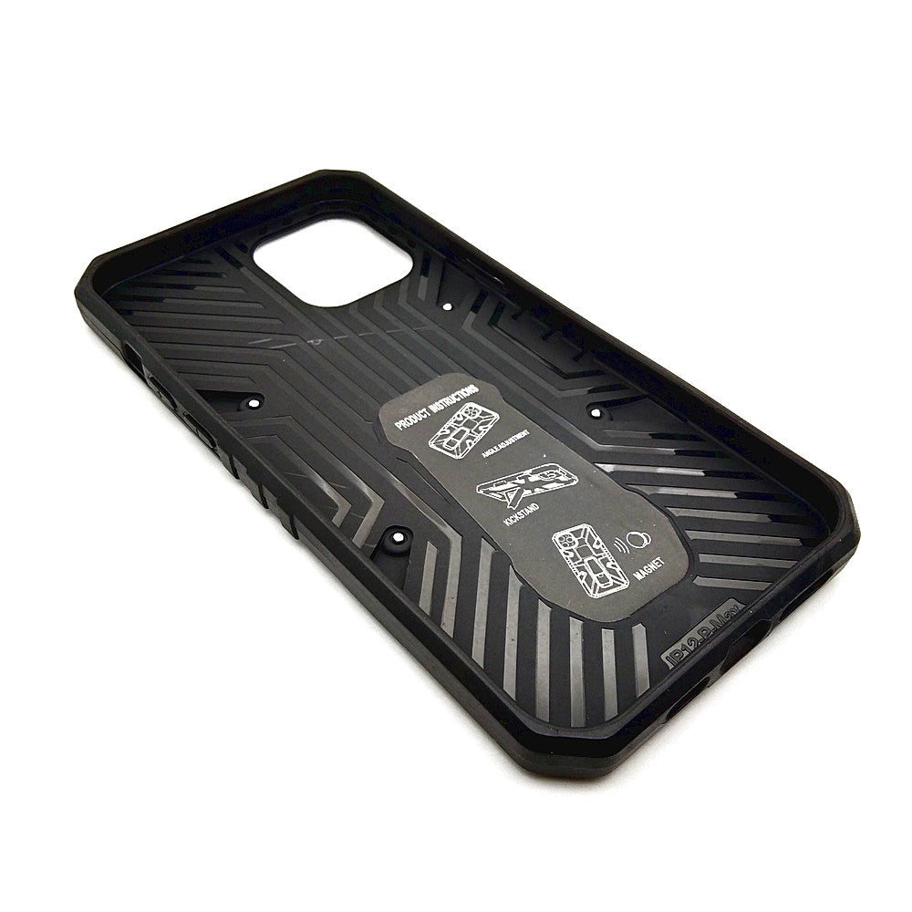 iPhone 12 Pro Max Shockproof Armour Magnet Car holder Military Grade Case Black