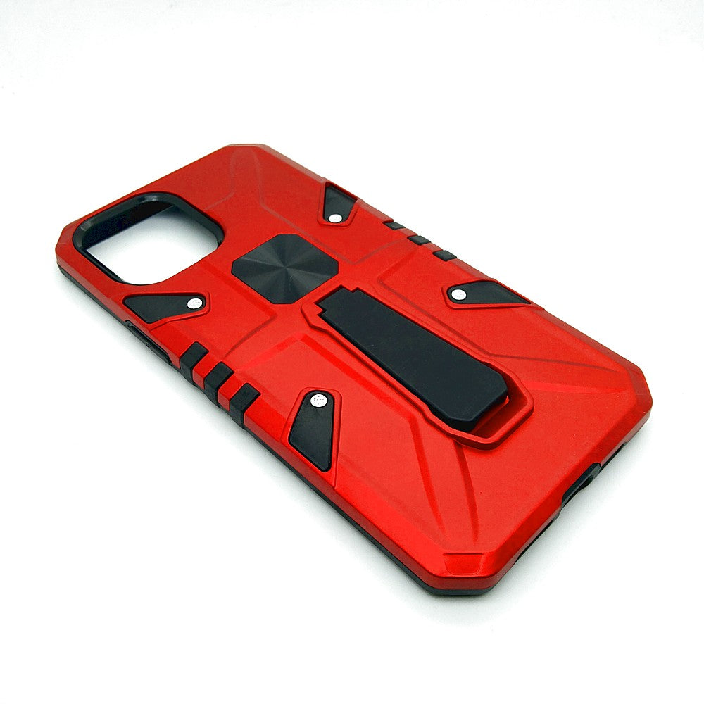 iPhone 12 Pro Max Shockproof Armour Magnet Car holder Military Grade Case Red