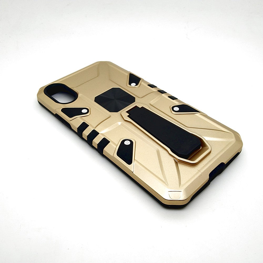 iPhone X Shockproof Armour Magnet Car holder Military Grade Case Gold