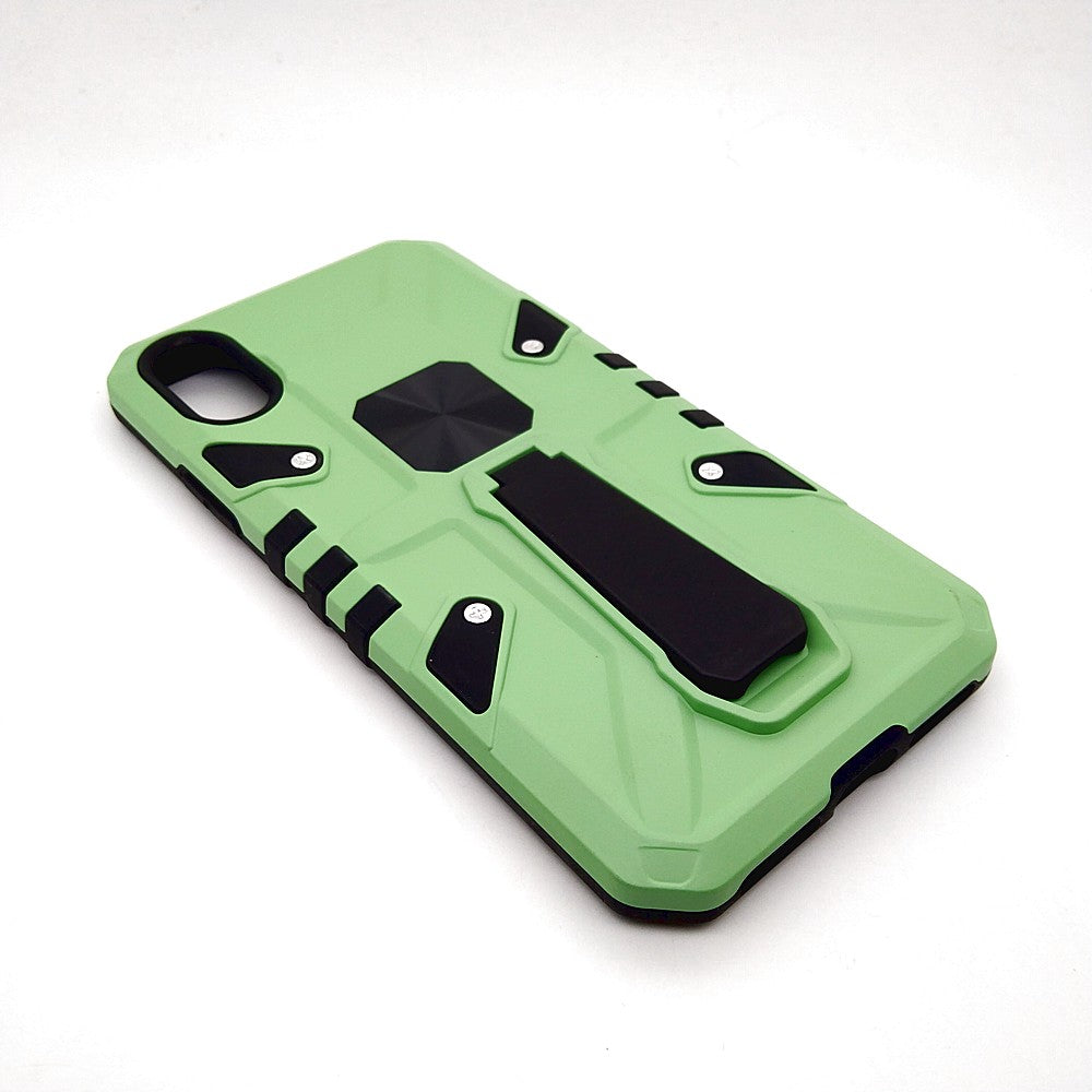 iPhone X Shockproof Armour Magnet Car holder Military Grade Case Light Green